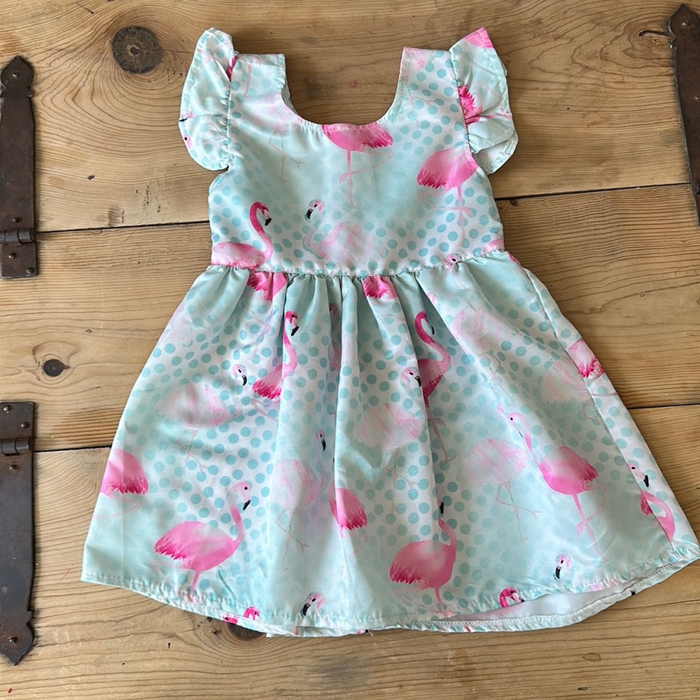 Flamingo toddler dress